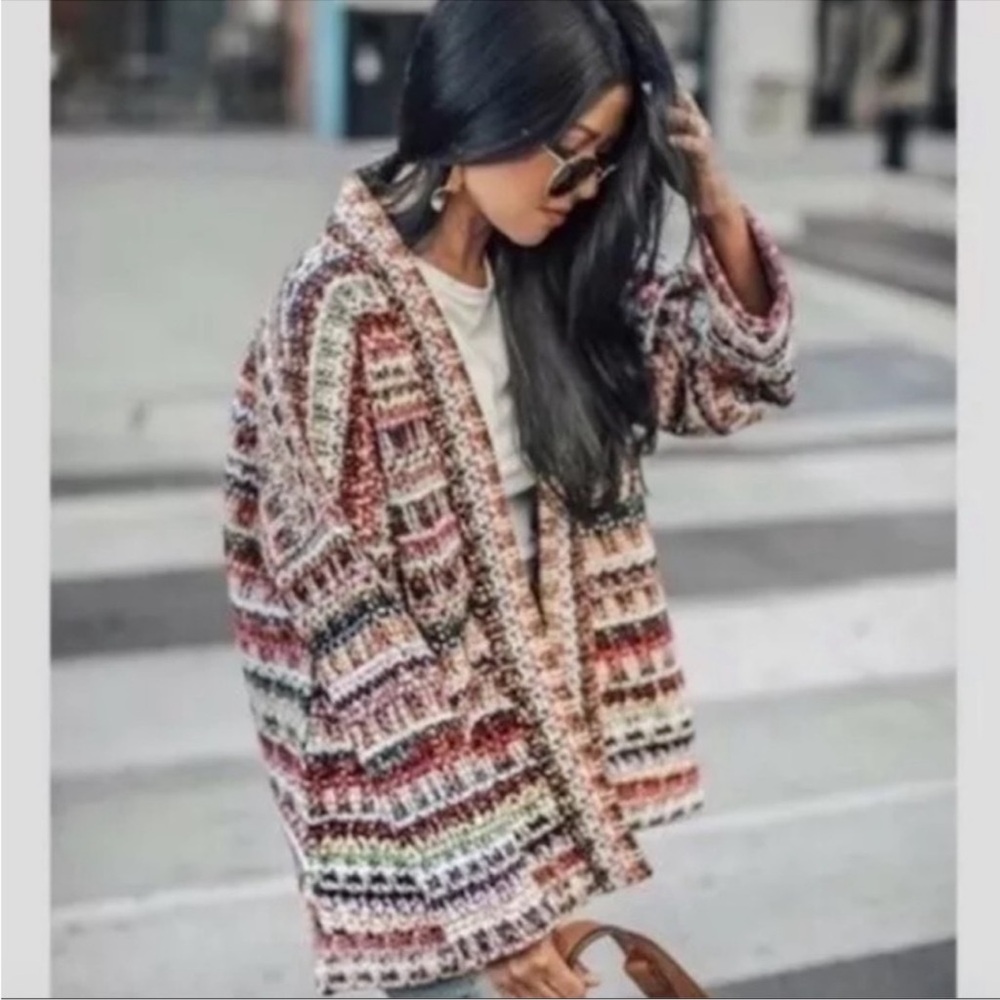 Anthropologie Multicolor Knit Cardigan